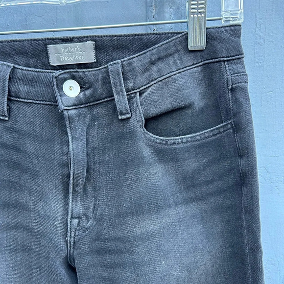 Fathers Daughter Denim,  Hanna Mid Rise Skinny in Charcoal, size 28 - Picture 8 of 11